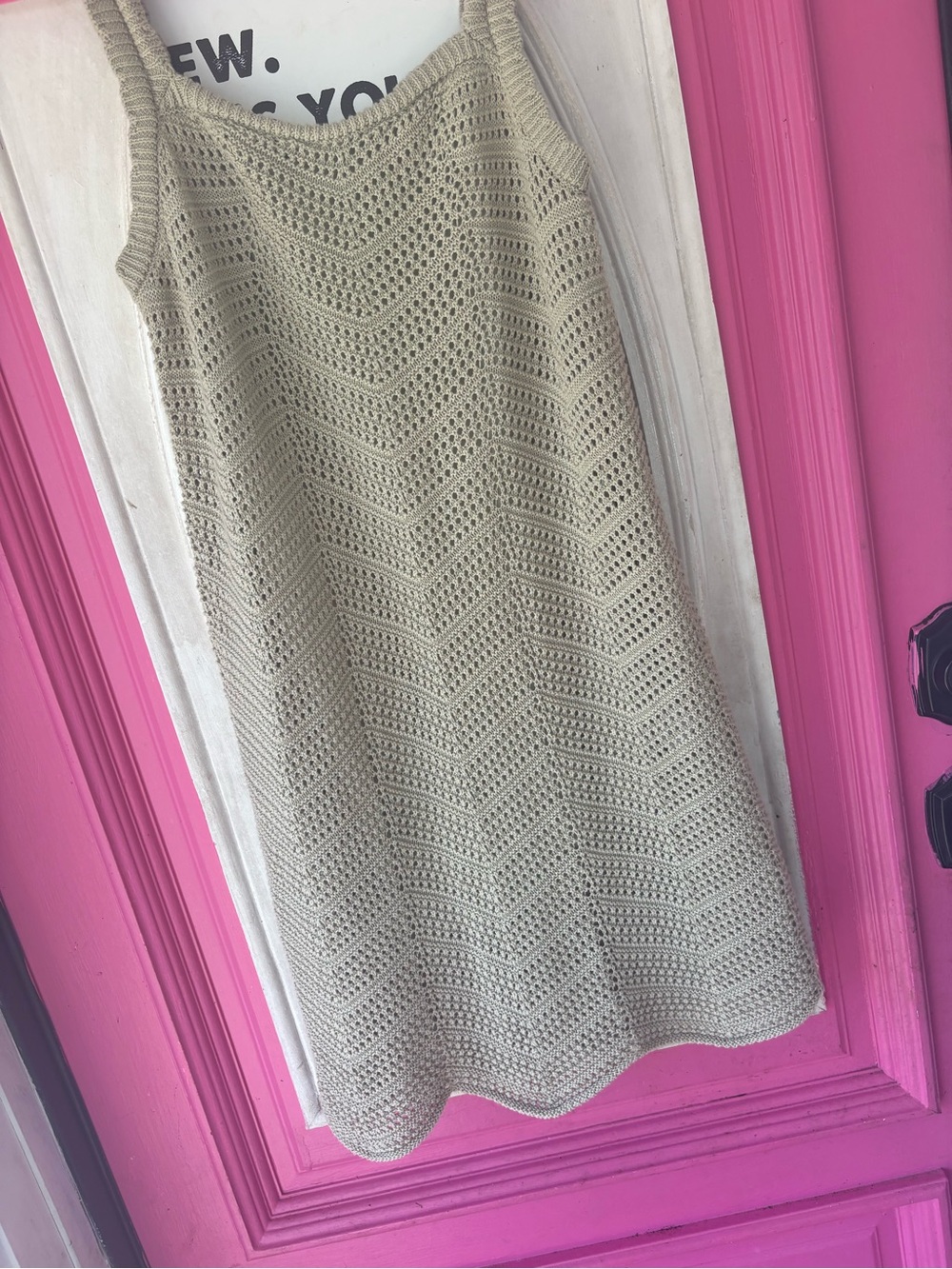 a new day Beige Crochet Tank Mini Dress - Picture 2 of 7